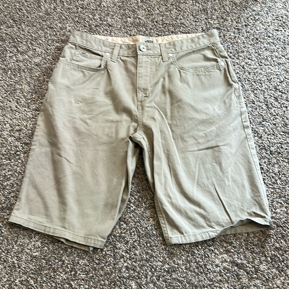 Vans Off The Wall Surfer Skater Y2K Streetwear Shorts Tan Size 30